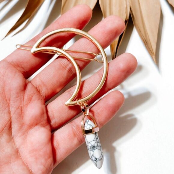 Crystal drop hair clip S532 - Picture 3 of 3